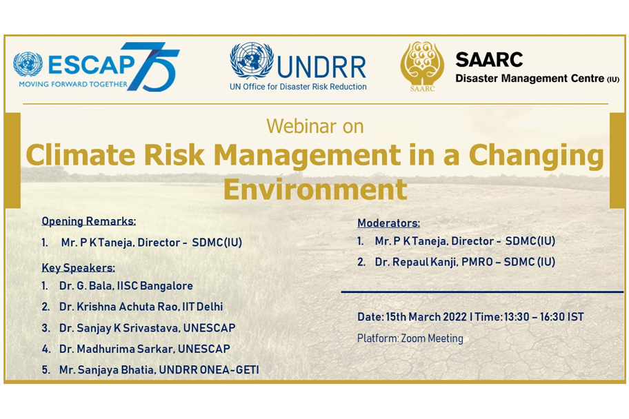 Climate Risk Management in a Changing Environment