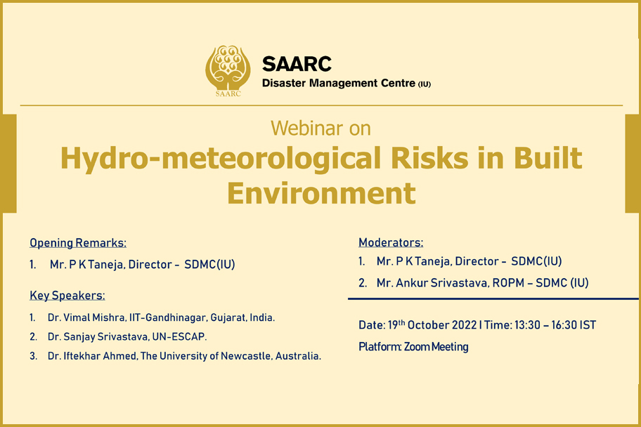Webinar on Hydro-meteorological Risks in Built Environment