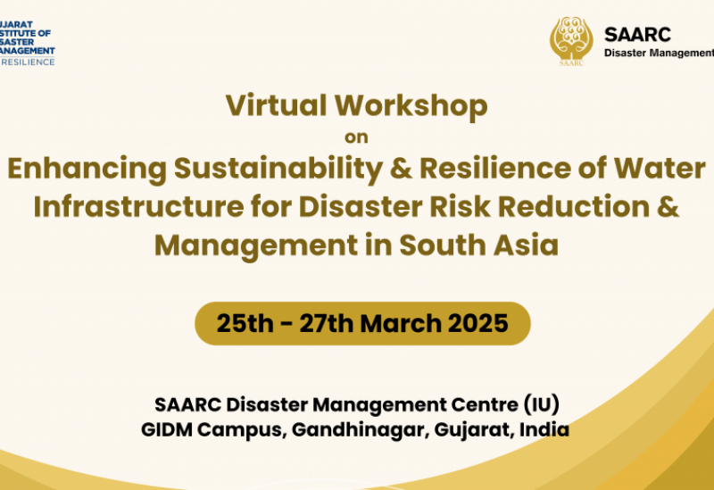 Virtual Workshop on Enhancing Sustainability & Resilience of Water Infrastructure for Disaster Risk Reduction & Management in South Asia